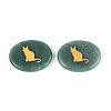 Natural Green Aventurine Cabochons G-T143-28G-1