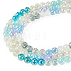 3Strands Electroplate Glass Beads Strands EGLA-TA0013-55-3
