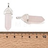 Natural Rose Quartz Pendants G-H360-01S-11-3