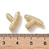 Rack Plating Brass Micro Pave Cubic Zirconia Slide Charms KK-C084-34G-Y-3
