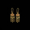 Ethnic Style Brass Micro Pave Cubic Zirconia Tassel Chandelier Earrings for Women DU1542-5