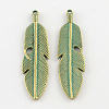 Zinc Alloy Banana Leaf Big Pendants PALLOY-R065-062-FF-1
