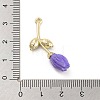 Alloy Resin Flower Pendants PALLOY-U003-06G-01-3