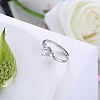 Adjustable 925 Sterling Silver Cubic Zirconia Finger Rings RJEW-BB20727-7-4