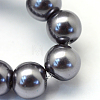 Baking Painted Pearlized Glass Pearl Round Bead Strands HY-Q330-8mm-73-3