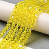 Transparent Electroplate Glass Beads Strands EGLA-A039-T3mm-L21-4