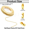1 Roll Iron Ball Bead Chains CH-YW0002-04G-3