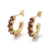 Iron Plating(IP) 304 Stainless Steel Stud Earrings with Cubic Zirconia EJEW-D095-21G-1