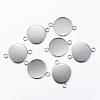 Tarnish Resistant 201 Stainless Steel Cabochon Connector Settings STAS-P161-29-6.5mm-3