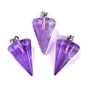 Spray Painted Glass Pendants GLAA-Z007-03B-1