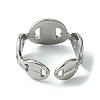 304 Stainless Steel Open Cuff Ring RJEW-L110-018P-3