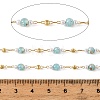 Handmade Brass Glass Beaded Chains GL-CBA1C06-10G-3