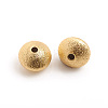 Matte Style Brass Textured Beads X-KK-L155-10A-2