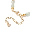 304 Stainless Steel Leaf Charm Bracelets BJEW-JB12939-02-4