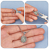 5Pcs 5 Styles Brass Pendant Cabochon Settings KK-HS0002-23-4