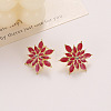 Alloy Enamel Stud Earrings WG34768-01-1