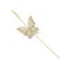 Butterfly Brass Crystal Rhinestone Ear Wrap Crawler Hook Earrings for Women EJEW-C097-03G-03-2