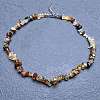 Natural Red Agate Chip Beaded Necklaces for Women IW6789-51-1