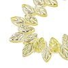 Electroplate Transparent Glass Beads Strands EGLA-N056-03A-03-3