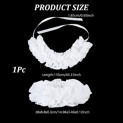 Polyester Ruffled Chiffon Collar DIY-WH0622-803-1