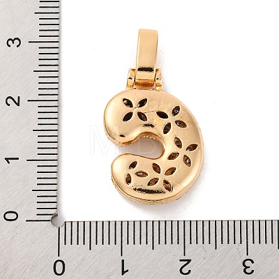 Brass Micro Pave Cubic Zirconia Pendants KK-C076-29C-G01-1