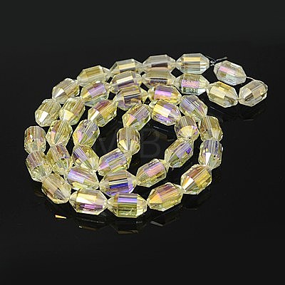 Electroplated Glass Beads EGLA-E006-04-1
