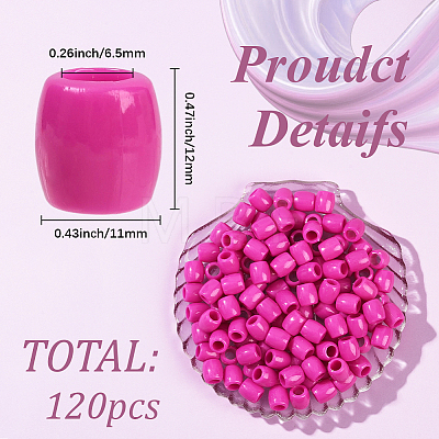 120Pcs Opaque Resin Beads FIND-SC0019-26B-1