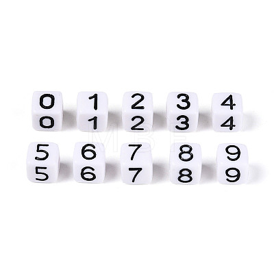 Opaque Acrylic European Large Hole Beads SACR-N020-01M-02-1