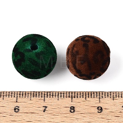 Flocking Opaque Acrylic Beads OACR-T030-02M-1