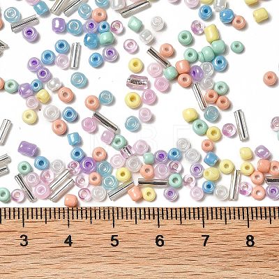 Opaque & Transparent Inside Colours Glass Seed Beads SEED-F004-02A-1