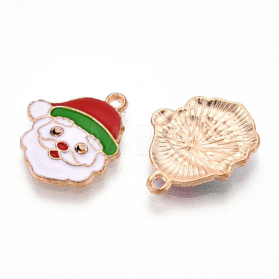 Christmas Theme Alloy Enamel Pendants ENAM-N056-403G-1