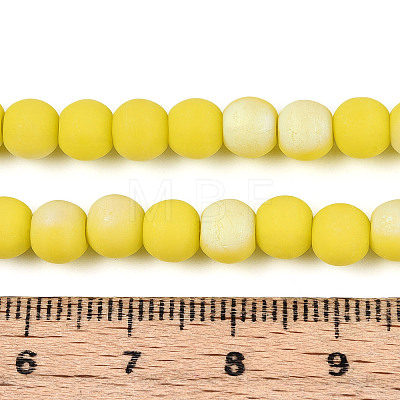 Frosted Opaque Glass Beads Strands LS-GLAA-T032-P6mm-MBB16-1
