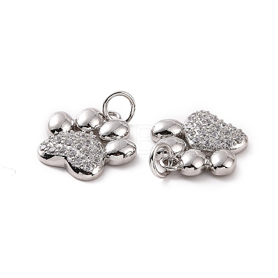 Rack Plating Brass Micro Pave Cubic Zirconia Charms X-KK-C008-36P-1