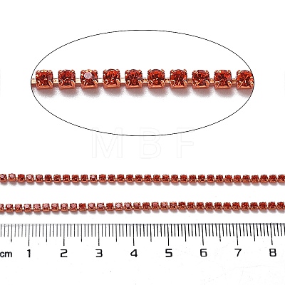 Iron Rhinestone Glass Cup Chain CH-U001-01M-1