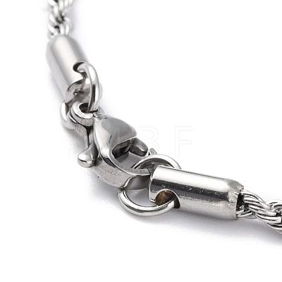 304 Stainless Steel Rope Chain Necklaces NJEW-I245-01A-P-1
