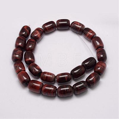 Natural & Dyed Tiger Eye Bead Strands G-P230-31-10x14mm-1