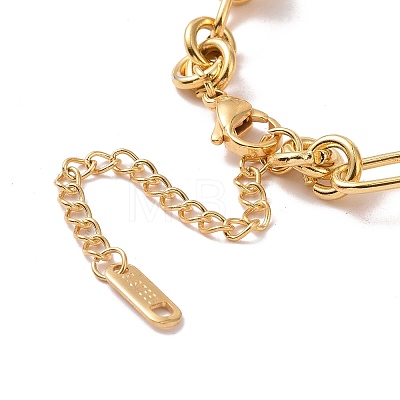 304 Stainless Steel Knot Link Chain Bracelet for Men Women BJEW-E020-01G-1