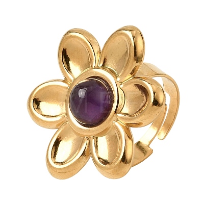 304 Stainless Steel Cuff Open Rings for Women GG-CBA7994-02G-13-1