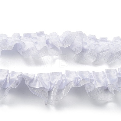 2 Layer Polyester Satin Pleated Lace Ribbon OCOR-XCP0002-08-1