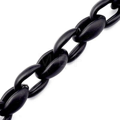 Handmade Spray Painted CCB Plastic Cable Chains AJEW-JB00738-01-1