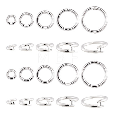 10Pcs 5 Styles Brass Open Jump Rings KK-TA0008-84P-1