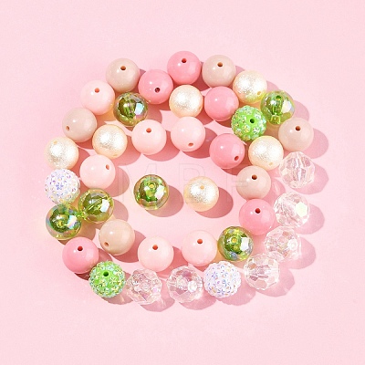 40Pcs 8 Styles Acrylic Beads OACR-FS0004-10-1