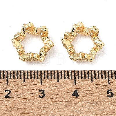 Brass Pave Clear Cubic Zirconia Butterfly European Large Hole Beads KK-A286-06G-1
