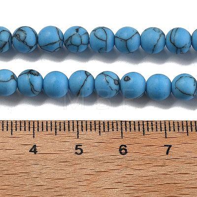 Synthetic Turquoise Beads Strands G-P387-01-6mm-01-1