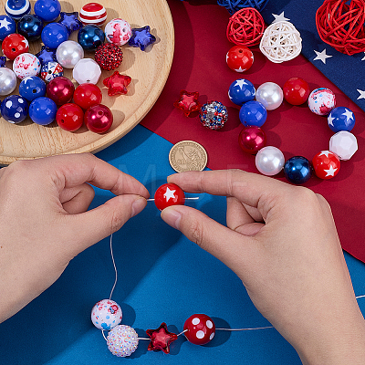 Independence Day Themed DIY Beads Kits DIY-BM0002-83-1