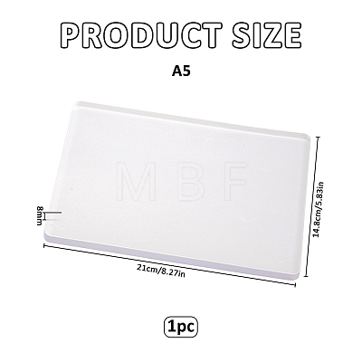Silicone Reusable Gel Printing Plate for Arts and Crafts DRAW-WH0007-006A-1
