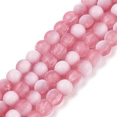 Frosted Crackle Glass Beads X1-GLAA-U001-6mm-M13-1