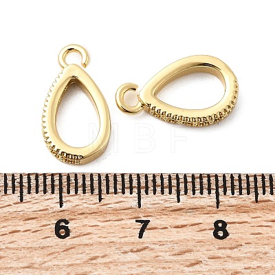 Brass Micro Pave Clear Cubic Zirconia Pendant Bails KK-G542-03G-01-1