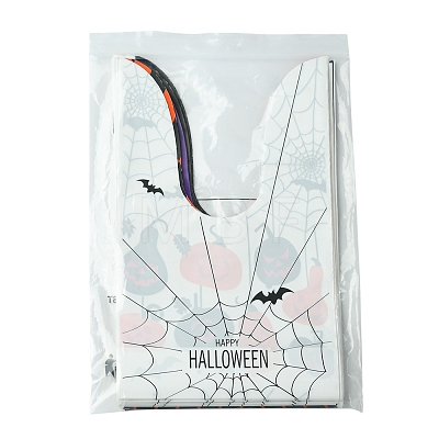 50Pcs 5 Styles Rabbit Shaped Halloween Candy Plastic Bags ABAG-FS0001-08A-1