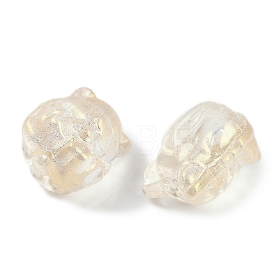Transparent Spray Paint Glass Beads GLAA-H035-01C-1